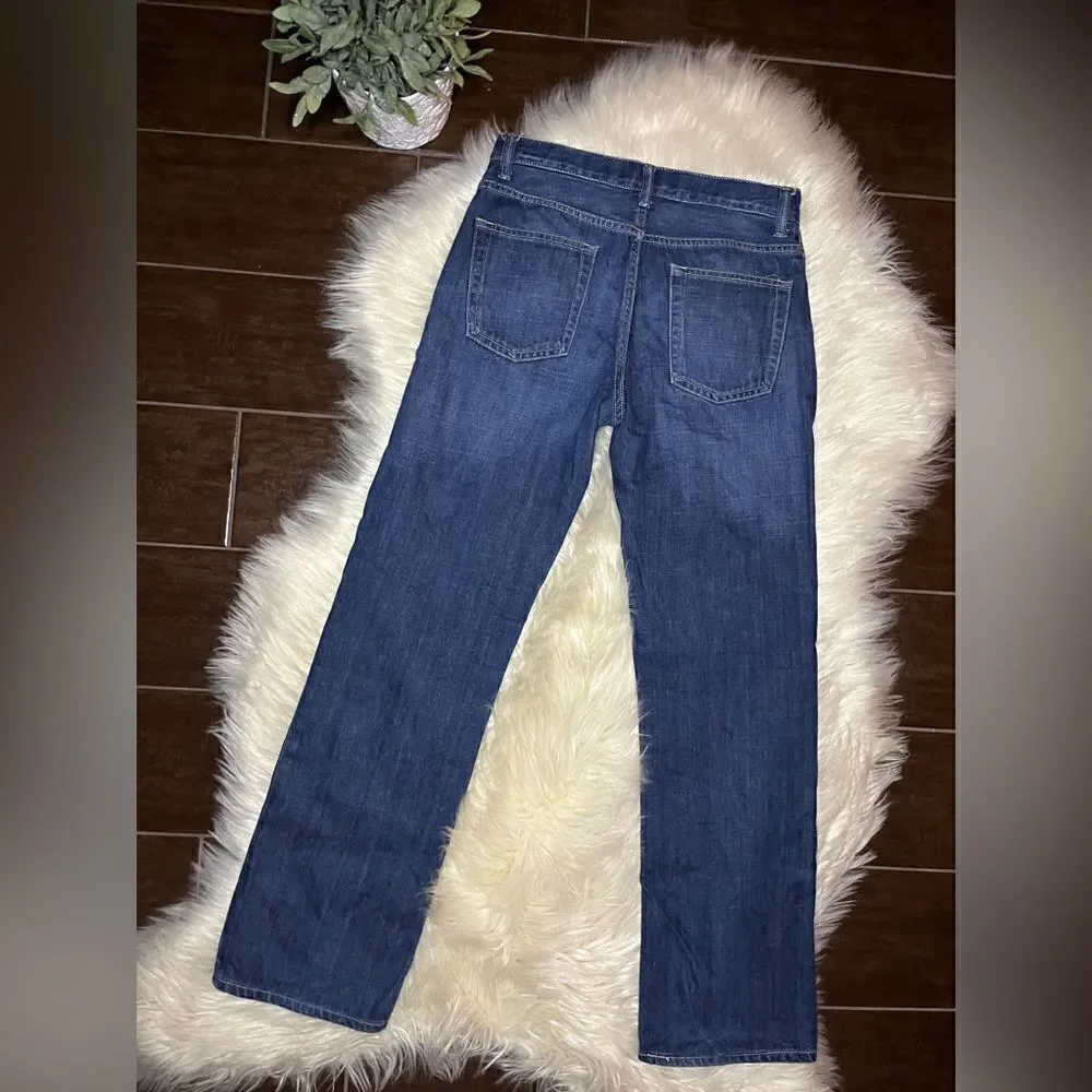 Gap kids straight fit dark denim sz 14